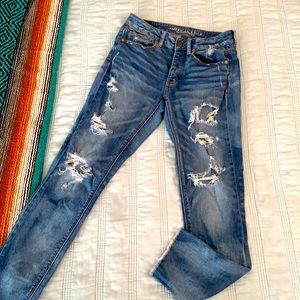 American Eagle button fly stretch sz 2